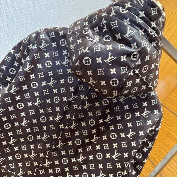 Louis Vuitton Men’s Monogram Leather Parka Jacket – Pharrell × Nigo FW25 - Picture 7 of 10